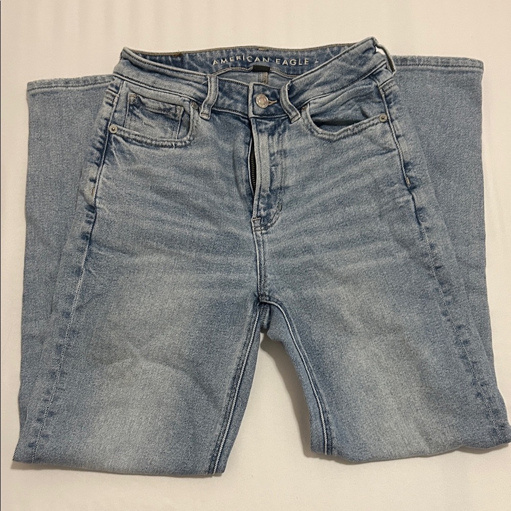 American Eagle Outfitters Women's High Rise Light Blue Jeans